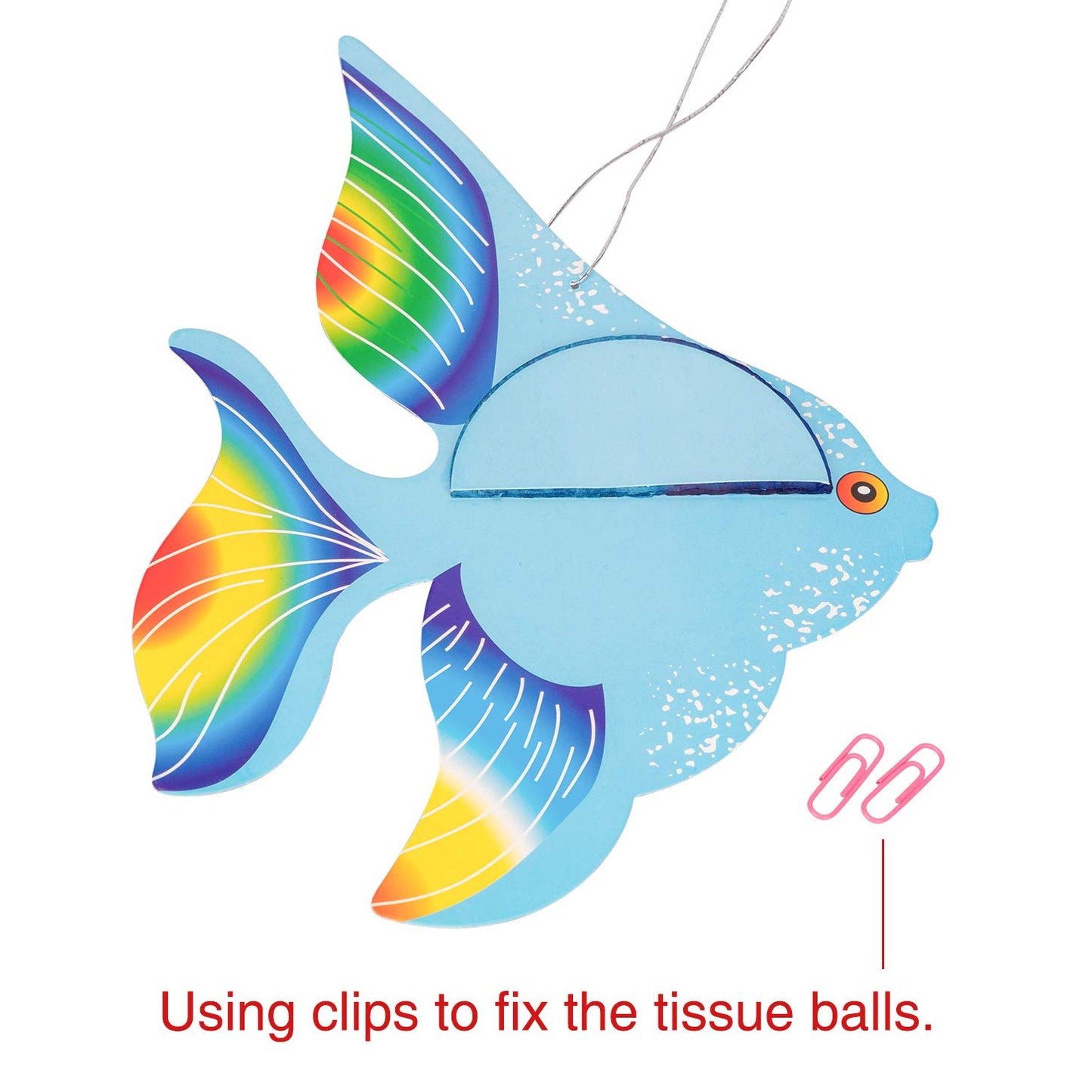 90shine 12PCS Tropical Fish Party Decorations Supplies- Under-The-sea/Mermaid/Luau/Hawaiian/Kids Birthday Table Centerpiece