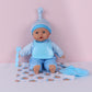 Haveahug 13'' Soft Baby Doll With Take Along Blue Doll Blanket, 6 Piece Play Set With Bottle & Accessories(Blue Blanket)