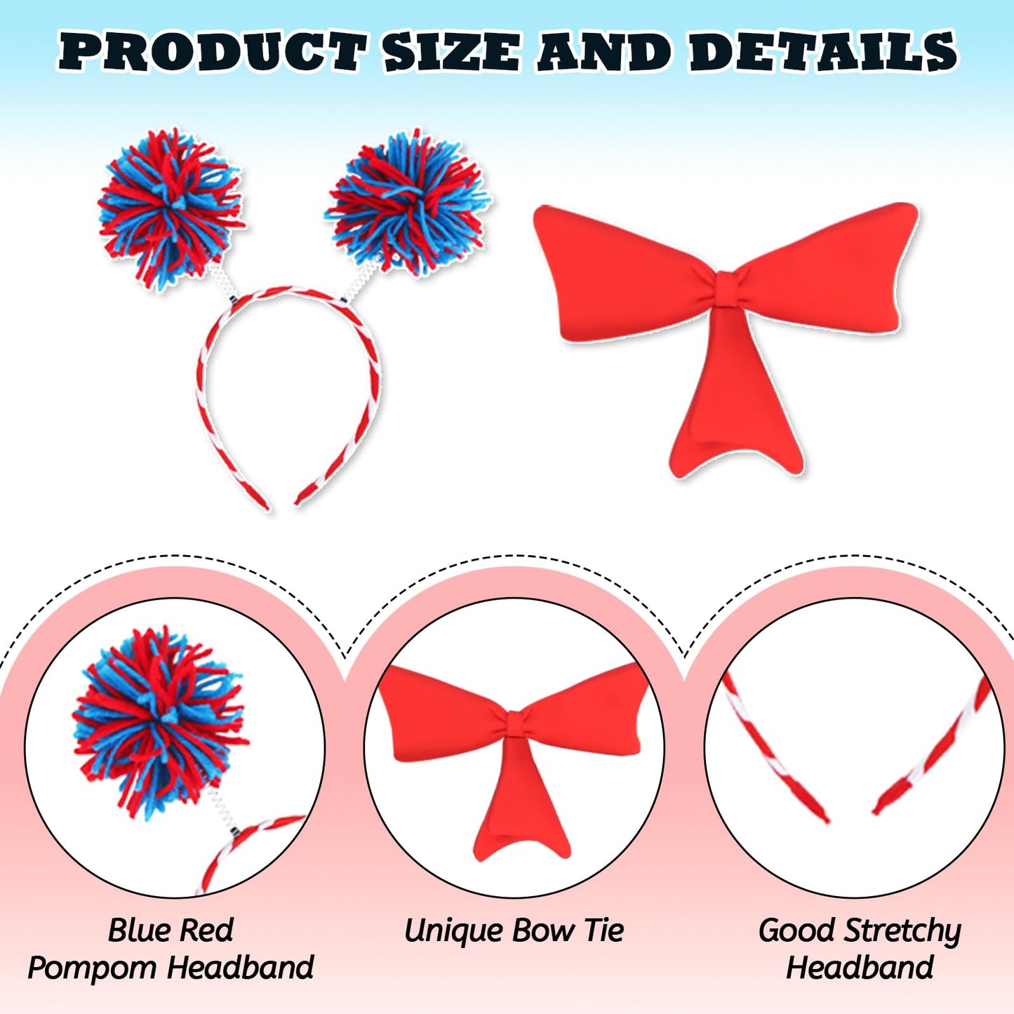 Kitimi Tulle Tutu Skirt Set for Girls Carnival Cosplay, 3 Layered Tulle Tutu Skirt, Headband, Striped High Socks and Gloves