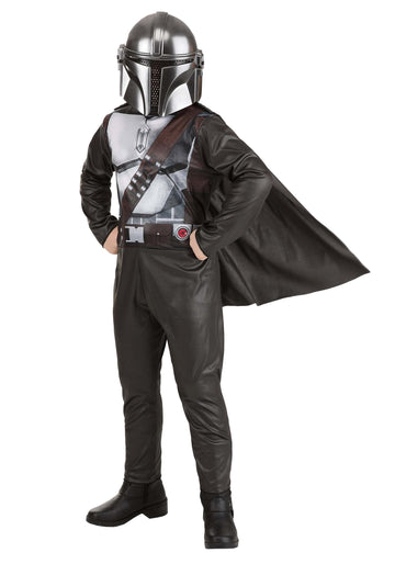 Star Wars The Mandalorian Youth Costume - Printed Jumpsuit With Plastic Mask