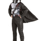 Star Wars The Mandalorian Official Youth Halloween Costume - Printed Jumpsuit with Plastic Mask (L) Brown