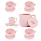 ForeverElla 12Pcs Silicone Tea Party Set for Little Girls - Pretend Play Eco-Friendly, BPA Free Kids Tea Set - Dishwasher Safe T