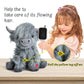Tonpect Highland Cow Plush Toy - Mooing Sound, 10 inch, Grey Cotton, Model Toys105, Cuddly Farm Gift for Boys and Girls