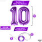 Katchon Purple Giant 40 Inch Number 10 Balloon, 10Th Birthday Decorations For Girl, Reusable, Helium Supported, Lavender Balloon For Purple Birthday Decorations