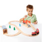 Melissa & Doug Swivel Bridge Wooden Train Set (47 Pcs) - Wooden Train Set For Kids Ages 3+