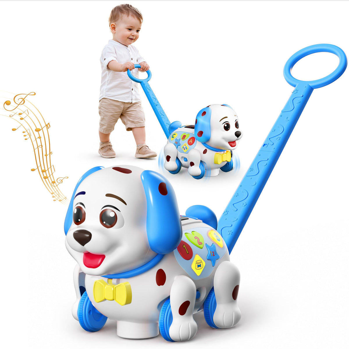 Interactive Push & Pull Puppy Toy for 12 Years Old Boy, 1st Birthday Gift