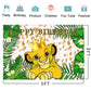 The Lion King Backdrop for Birthday Party Decorations, Wild Jungle Background for Baby Shower Party Cake Table Decorations Suppl