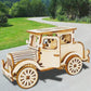 YII WMOC 3D Wooden Puzzle Retro Car Model Desktop Toy DIY Handmade Wooden Model Car Kit mature-themed/Youth/Children Creative Gift