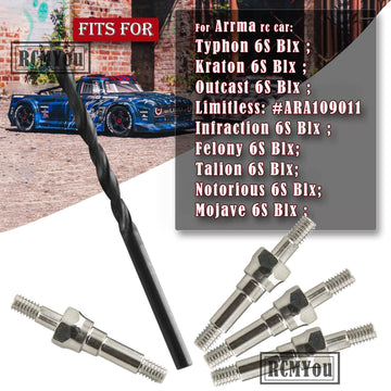 RCMYou Shock Standoff Upgrades Part for 1/8 1/7 Arrma 6S BLX 4WD Typhon Kraton Outcast Mojave Notorious Infraction Felony Talion
