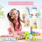 1.34 inch 56PCS Magnetic Blocks for Toddlers 4-8 Large Macaron Magnet Building Cubes for Kids Ages 3-5 Stem Preschool Stack Cons