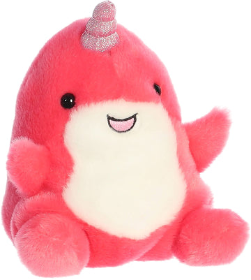 Aurora Adorable Palm Pals Nia Narwhal Stuffed Animal - Pocket-Sized Play - Collectable Fun - Pink 5 Inches