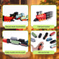 Corper Toys Mini Train Toy Set, 4 Packs (24 Pieces) Pull Back Model Train Playset For 3 4 5 6 Year Old Boys Girls, Diecast Steam Train With Linkable Cars For Birthday Gifts
