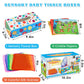 Aiduy Baby Tissue Box Toys - Soft Crinkle Montessori Infant Sensory Toy for 6-12 Months, Colorful, Medium, Ideal for Boys & Girls