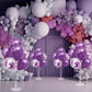 Zjdhpty Purple Balloon Stand Centerpiece Table Decorations For Birthday Bridal Shower Wedding Engagement Mother'S Day Graduation
