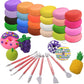 Dmw 3 Set Of 12 Air Dry Clay Pack For Kids, Rainbow Colors Air Dry Modeling Clay, Molding Clay For Sculpting, NonSticky Soft, S