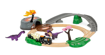 Brio World – 36094 Dinosaur Adventure Set | Deluxe Toy Train Set For Kids Aged 3 Years Up | Includes Playful Dinosaurs & Scenic Pieces | Compatible With Brio Train Sets