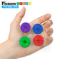 Picassotiles 4Pc Marbles For Magnetic Block Tiles Marble Run Race Track Magnet Building Tile Blocks Racetrack Maze Construction