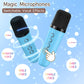Mini Karaoke Machine With 2 Wireless Microphones, Adults Kids Toys, Gems Stickers, Portable Bluetooth Speaker, Christmas Birthday Gifts For Girls 4, 5, 6, 7, 8, 9 + Year Old (Blue)