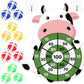 HyDren Cow Dart Party Game Farm Dart Party Favors 31x24 Cow Dart Board with 12 Sticky Balls Toys Farm Game Party Decorations Ani