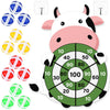 HyDren Cow Dart Party Game Farm Dart Party Favors 31x24 Cow Dart Board with 12 Sticky Balls Toys Farm Game Party Decorations Ani