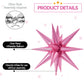 6PCS Star Balloons, 22Inch Large Pink Star Balloon Explosion Foil Balloons Cone Spike Balloon for Birthday Graduation Wedding An