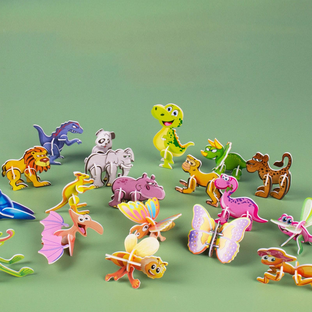 Lyla 2X3D Cartoon Jigsaw Puzzles Learn Activities Fine Motor Skills Montessori Toys Insect