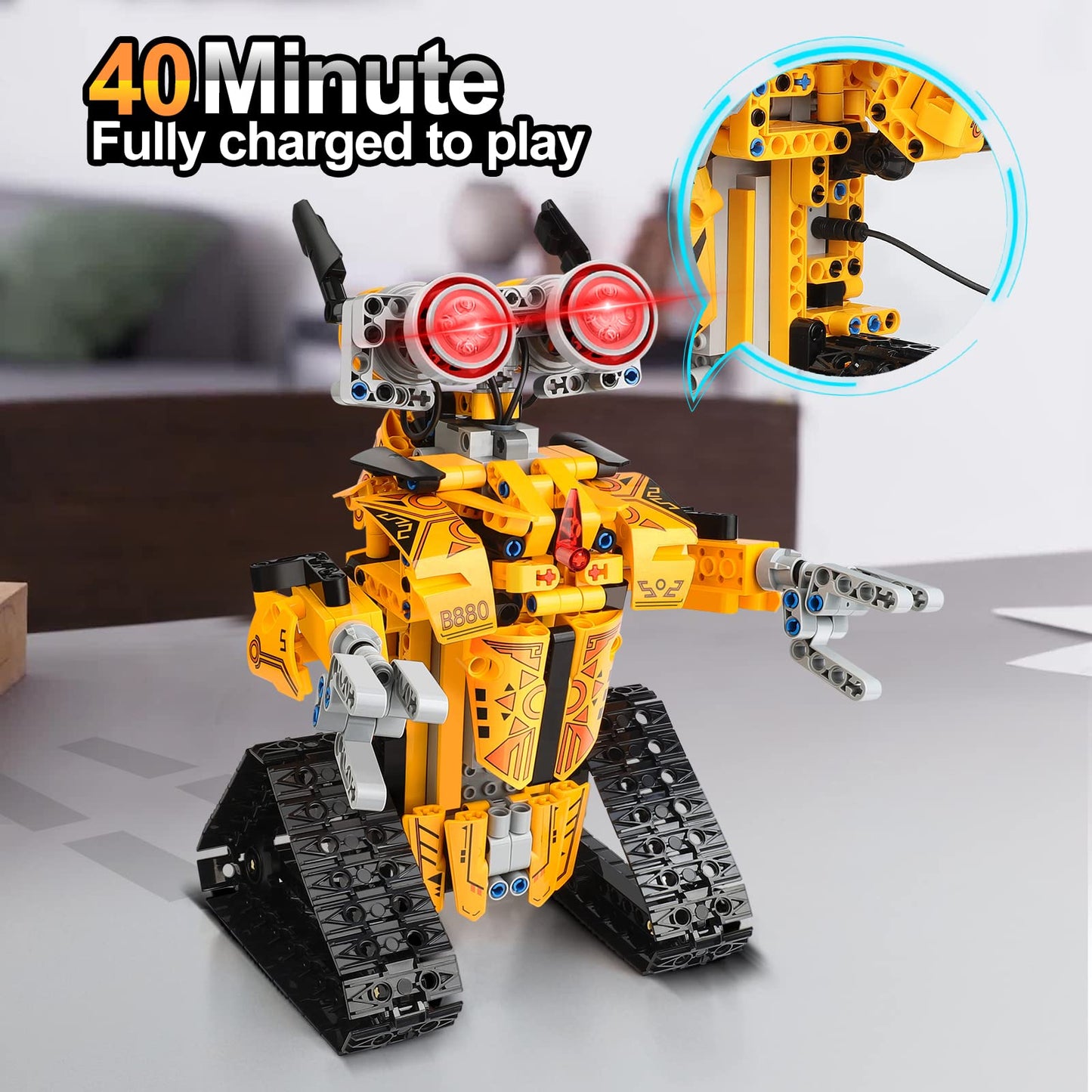 Sillbird Robot Building Kit With Remote Control Stem Gifts For Boys Age 8-12, Technic Buildable Coding Robotic Set Birthday Toys