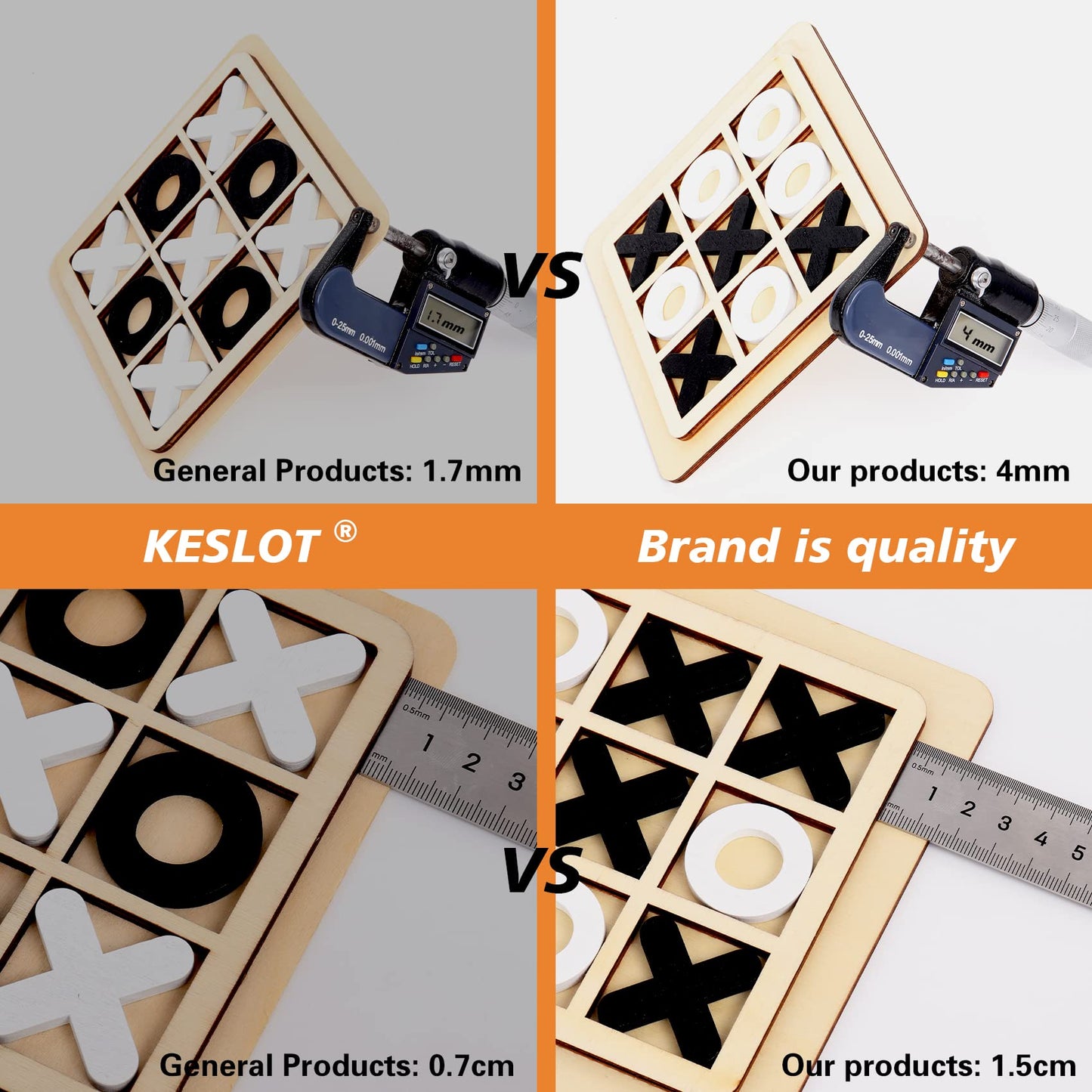 Tic Tac Toe Xo Wooden Board Games Desk Toys 3 Pack Classical Family Children Kids Educational Toy