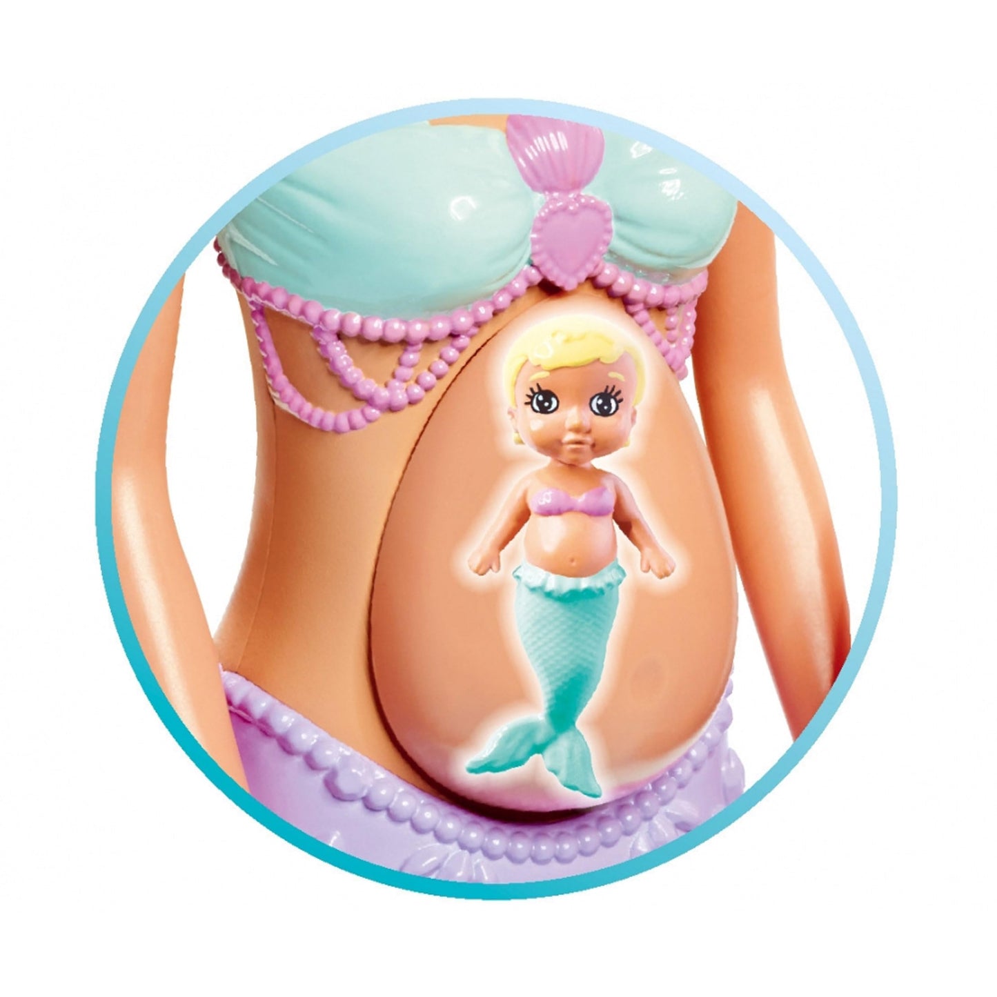 Simba Steffi Love Mermaid Family Doll - Pregnant Mermaid with Merman Kevin, 29 cm, Colourful, Plastic Toy for Children 3+