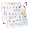 Gamenote Double Sided Magnetic Letter Board - 2 In 1 Alphabet Magnets Tracing Board For Toddlers Abc Letters Uppercase & Lowercase Practicing