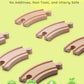 Sainsmart Jr. Wooden Train Set For Toddler, 41Pcs Wood Train Track W/Crane Fits Brio, Thomas, Melissa And Doug, Kids Wood Toy Train For Kids Ages 3+
