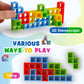 WOWNOVA 48PCS Tetra Tower Stacking Game - Colorful Building Blocks for Kids & Adults, Perfect for Family Game Night, Classroom & Parties