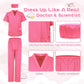 S3Xy-Fiv5 Kids Nurse Doctor Dentist Costume For Play House Pretend Play Dress Up Party - Pink 10-12 Yrs 160Cm