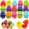 Chochkees Painted Fillable Easter Eggs with Hinge Bulk Colorful Painted Plastic Easter Eggs, Perfect for Easter Egg Hunt, Surpri