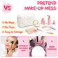 Lonico Wooden Makeup Toy Set For Girls Pretend Play Makeup Kit For Toddlers 3-5 With Eyeshadow/ Mascara/ Perfume/ Blush/ Mirror/