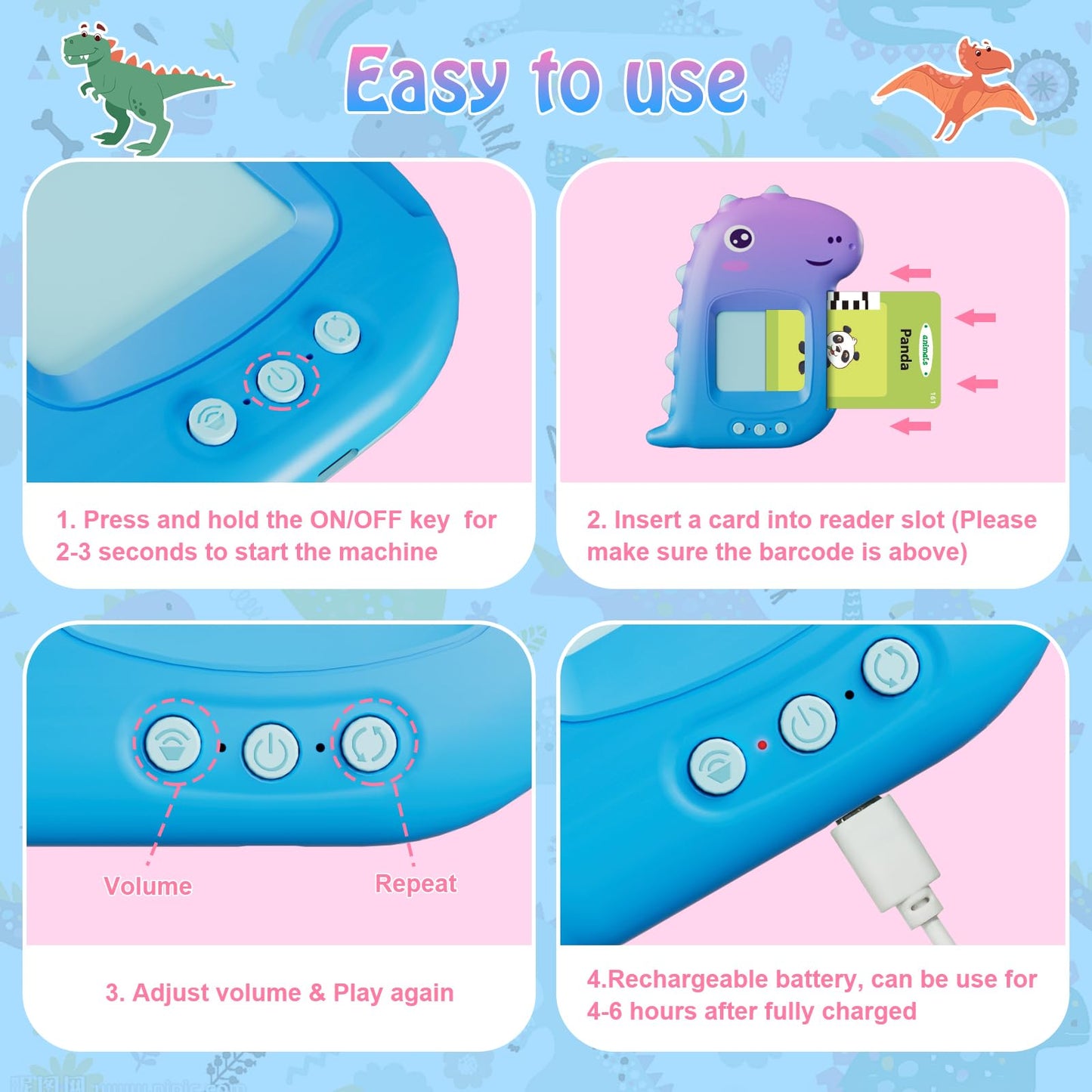 Electight Talking Flash Cards, [224 Sight Words] Toddler Words Learning Interactive Toy, Preschool Montessori Toy For Early Lear