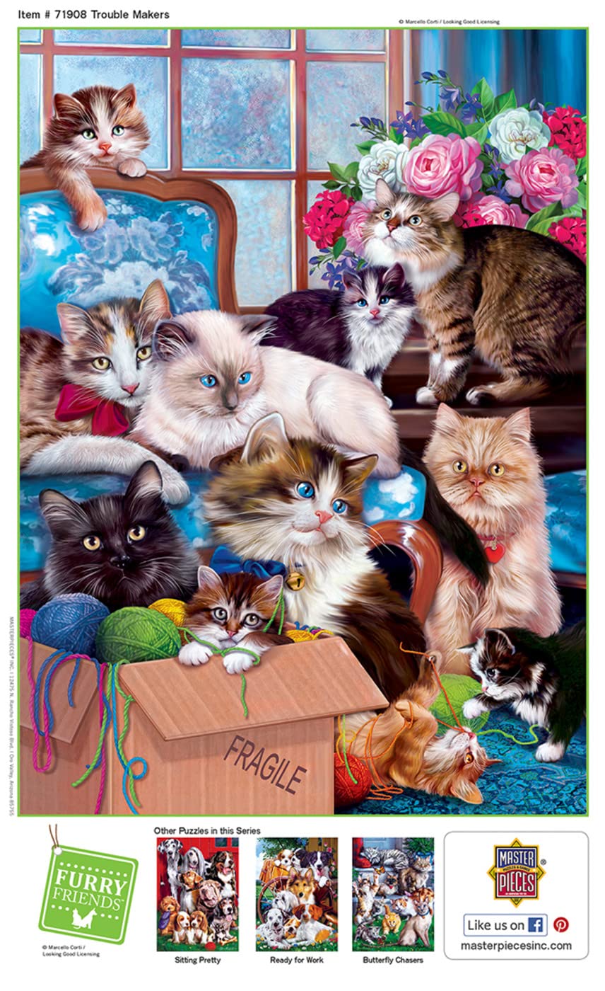 Masterpieces 1000 Piece Jigsaw Puzzle For Adults, Family, Or Youth - Trouble Makers - 19.25'X26.75'