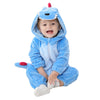 Tonwhar Unisex Baby Animal Halloween Costume Kid'S And Toddler'S Autumn Winter Outfits Jumpsuit(6-12 Months,Blue Dino)