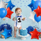 Feyg Star Balloons, 10 Pcs Red Blue Silver, 18'' Aluminum Foil, Self-Sealing, For Helium, Party Decorations, Wide Occasions