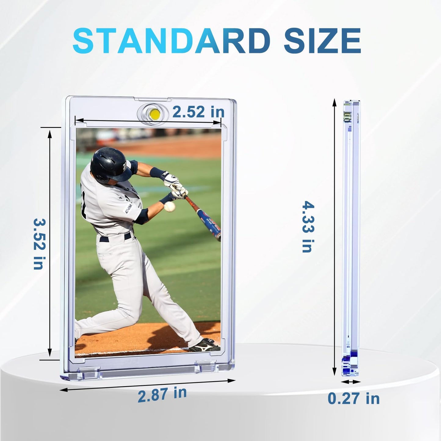 ToBeAce 60ct Magnetic Card Holders 35pt  One Card Touch Holder for Trading Cards  Baseball Card Protectors Sleeves Hard Plastic  Magnetic Card Case for Sports Cards  Game Cards