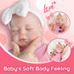 Jirachi Realistic Reborn Baby Dolls, 18 Inch Real Life Full Body Vinyl Sleeping Baby Girl, Newborn Lifelike Reborn Baby Dolls With Pink Clothing Set