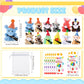 Wiwiqing 24 Set Birthday Mini Stuffed Animals Set Small Birthday Plush Toys Party Favors Soft Tiny Keychain Doll with Hats Gift