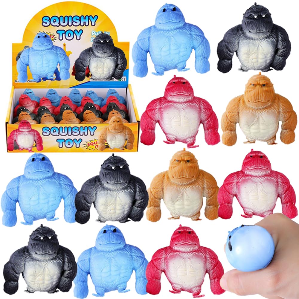 20 Pack Mini Monkey Stress Balls, Squishy Monkey Decompress And Squeeze Stress Toy, Squishy Fidget Toys Gorilla Toy Stress Relie