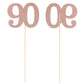 Gexolenu No 90, 10 Pack Double-Sided Rose Gold Glitter 90Th Birthday Centerpieces For Tables, Number 90 Birthday Table Toppers P