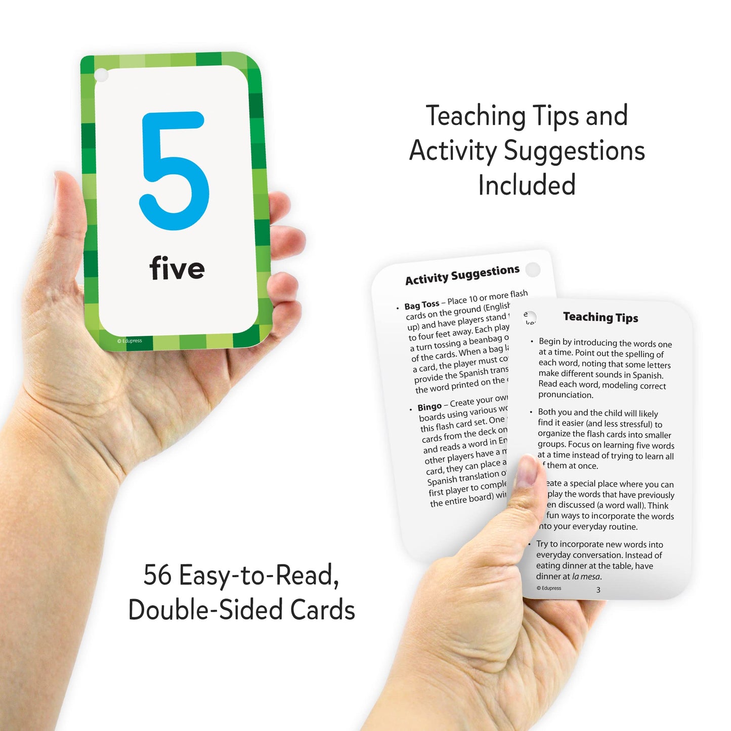 Teacher Created Resources Everyday Words English/Spanish Flash Cards (Ep62073), Medium