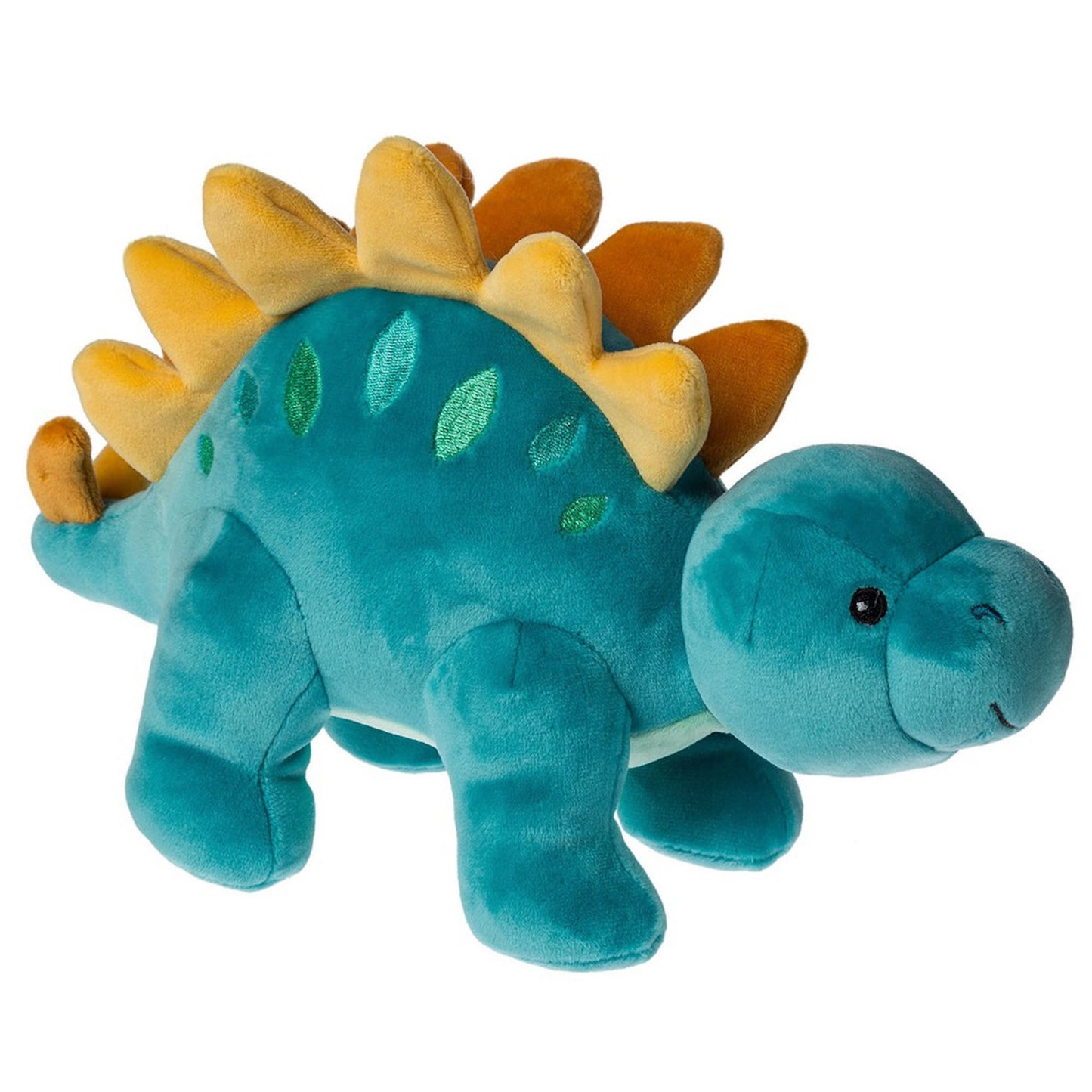 Mary Meyer Stuffed Animal Smootheez Pillow-Soft Toy, 10-Inch Blue Stegosaurus Dinosaur, Soft Polyester Material, Model 54403