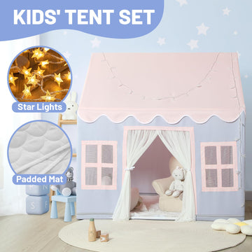 Wilwolfer Play Tent For Kids Indoor - Kids Play Tent Indoor Toddlers Play Tent Large Toddler Tent For Kids Toy House Birthday Gift For Boys & Girls Playroom Decor (Gray Playhouse)