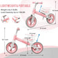 Bobike Toddler Balance Bike Toys For 1 To 3 Year Old Girls Boys Adjustable Seat And Handlebar No-Pedal Training Bike Best Gifts For Kids (Pink)