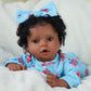 Scom Lifelike Reborn Black Girl - 20 Inch African American Newborn Baby Girl, Real Life Baby Dolls With Weighted Soft Cloth Body