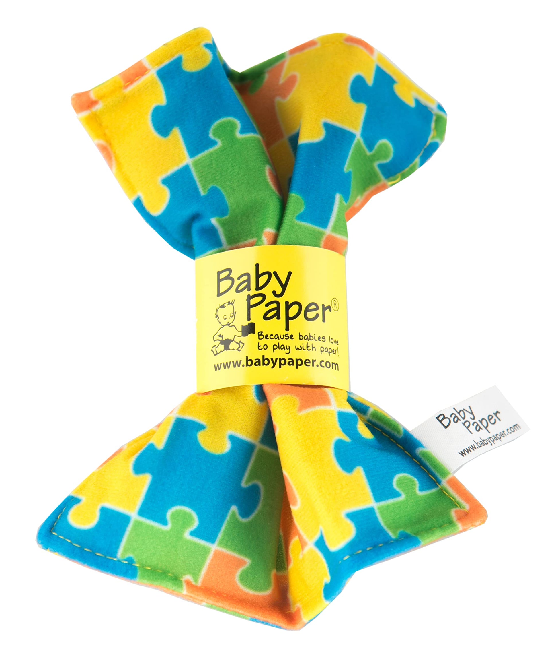 Original Baby Paper - Crinkle Paper and Sensory Toy for Babies and Infants | Puzzle Print | Non-Toxic, Washable